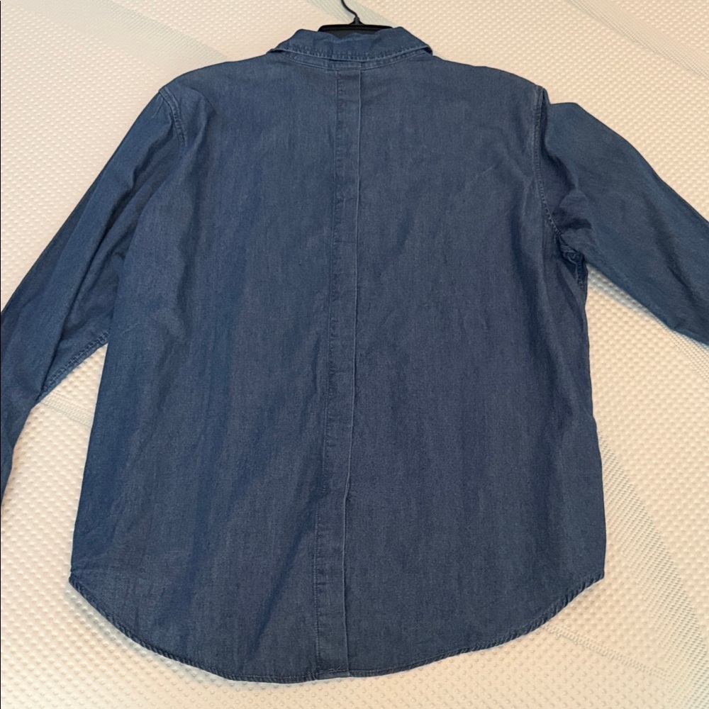 Levi’s Blue Boyfriend Fit Denim Shirt L - Picture 6 of 8